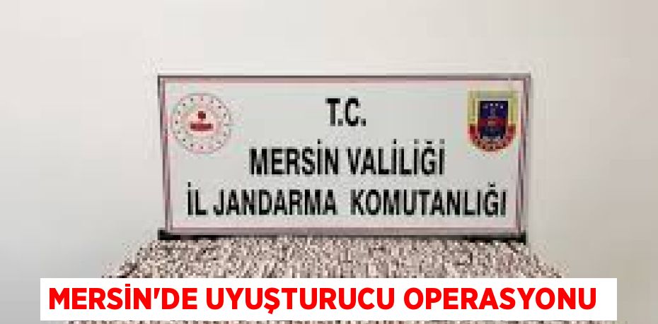 MERSİN'DE UYUŞTURUCU OPERASYONU 