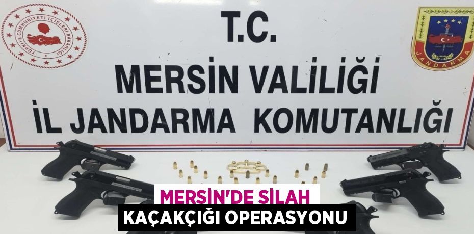 MERSİN’DE SİLAH KAÇAKÇIĞI OPERASYONU