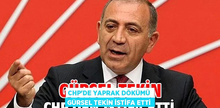 CHP’DE YAPRAK DÖKÜMÜ GÜRSEL TEKİN İSTİFA ETTİ