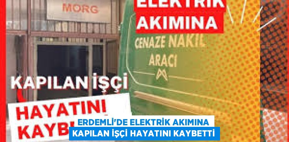 ERDEMLİ’DE ELEKTRİK AKIMINA KAPILAN İŞÇİ HAYATINI KAYBETTİ