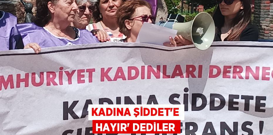 KADINA ŞİDDET’E HAYIR” DEDİLER