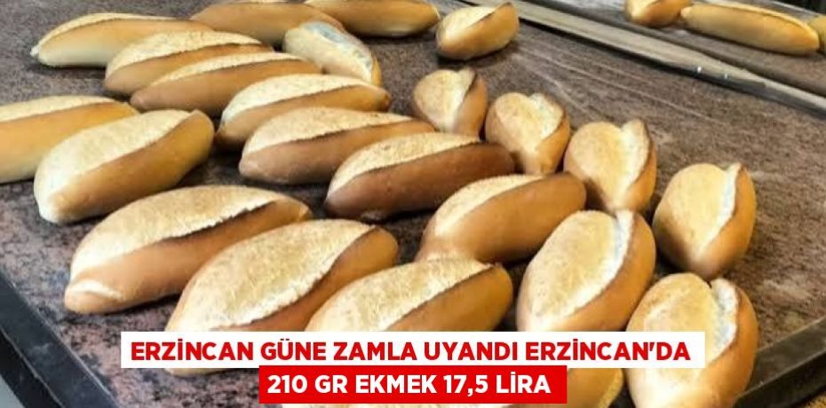 ERZİNCAN GÜNE ZAMLA UYANDI ERZİNCAN'DA 210 GR EKMEK 17,5 LİRA